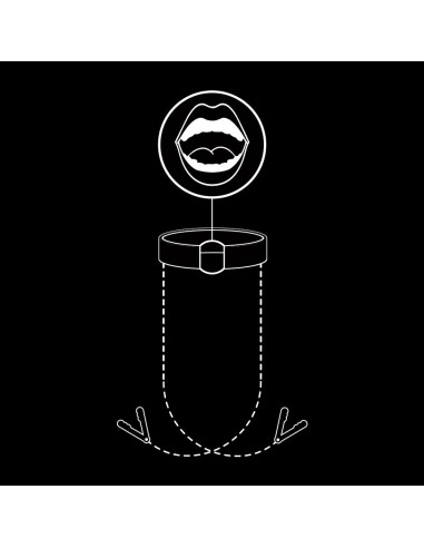 FETISH SUBMISSIVE ANILLA MORDAZA CON PINZAS PARA PEZONES