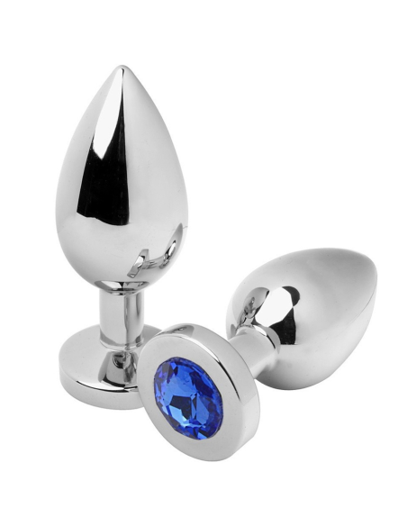 METALHARD ANAL PLUG DIAMOND BLUE SMALL 571CM
