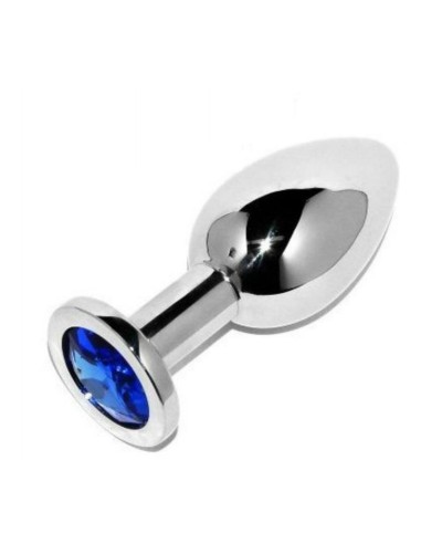 METALHARD ANAL PLUG DIAMOND BLUE SMALL 571CM
