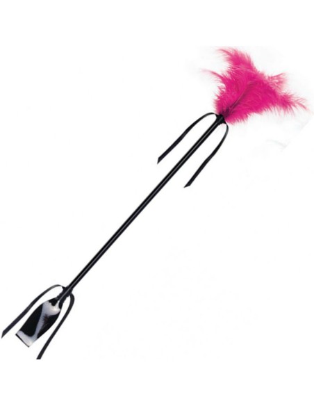 SECRETPLAY FUSTAPLUMA NEGRO Y FUCSIA