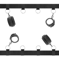 FETISH SUBMISSIVE SET ATADURAS CAMA LUXURY CON FORRO DE NOPRENO 2