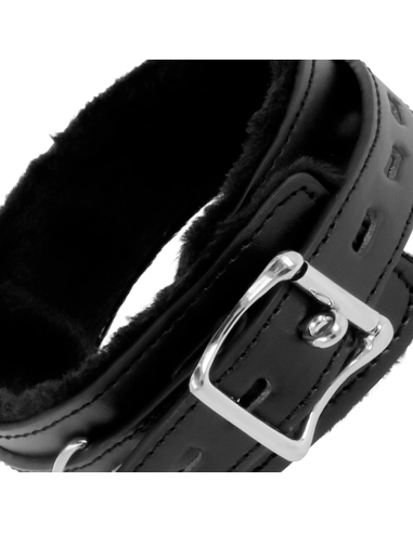 DARKNESS COLLAR CONFORTABLE DE POSTURA CON CADENA LEATHER