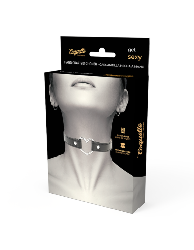 COQUETTE COLLAR CUERO VEGANO ACCESORIO WOMAN CORAZoN