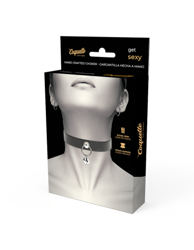 COQUETTE COLLAR CUERO VEGANO ACCESORIO WOMAN CASCABEL