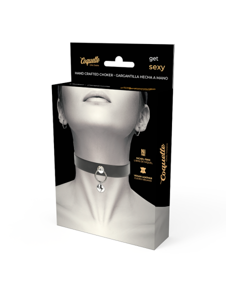 COQUETTE COLLAR CUERO VEGANO ACCESORIO WOMAN CASCABEL