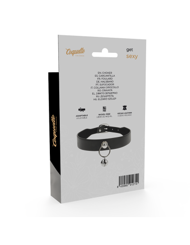 COQUETTE COLLAR CUERO VEGANO ACCESORIO WOMAN CASCABEL