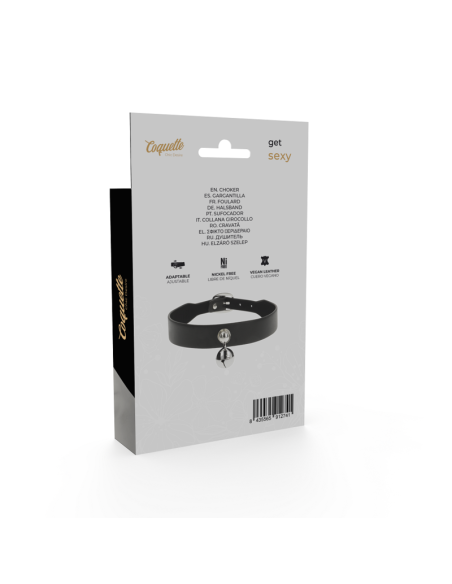 COQUETTE COLLAR CUERO VEGANO ACCESORIO WOMAN CASCABEL