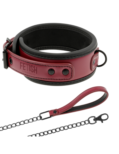 FETISH SUBMISSIVE DARK ROOM COLLAR CON CADENA