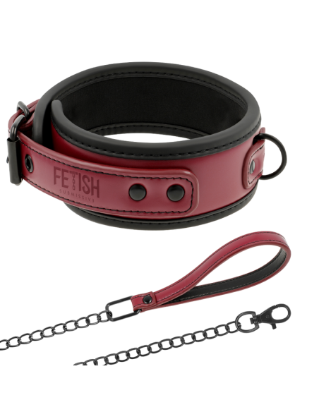 FETISH SUBMISSIVE DARK ROOM COLLAR CON CADENA