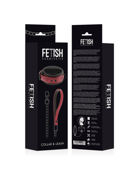 FETISH SUBMISSIVE DARK ROOM COLLAR CON CADENA