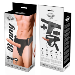 HARNESS ATTRACTION aRNES HUECO BENNY CON VIBRADOR 15 X 45CM 2