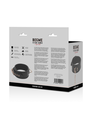 BEGME BLACK EDITION COLLAR CUERO VEGANO