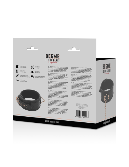 BEGME BLACK EDITION COLLAR CUERO VEGANO