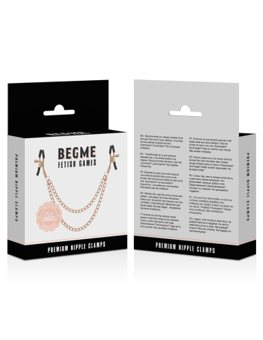 BEGME BLACK EDITION PINZAS PEZONES CON CADENA