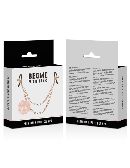 BEGME BLACK EDITION PINZAS PEZONES CON CADENA