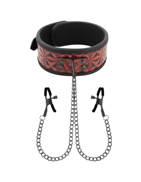 BEGME RED EDITION COLLAR CON CADENAS Y PINZAS PEZONES