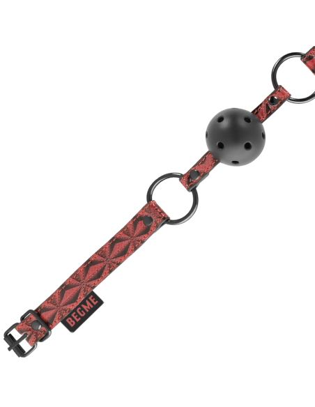 BEGME RED EDITION MORDAZA CUERO VEGANO