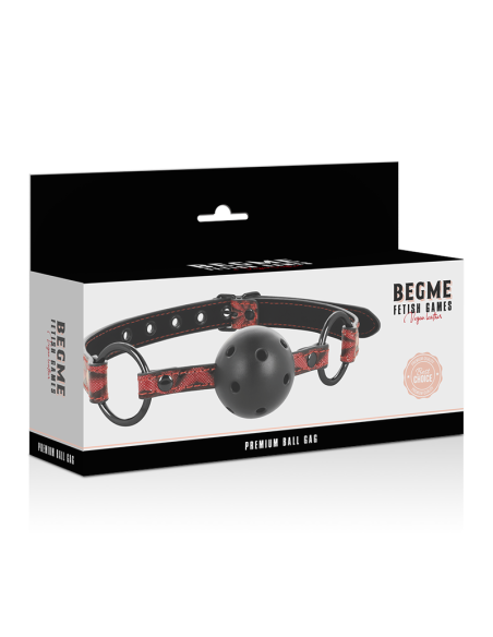 BEGME RED EDITION MORDAZA CUERO VEGANO