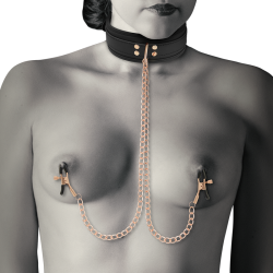 COQUETTE CHIC DESIRE FANTASY COLLAR CON PINZAS PEZONES CON FORRO DE NEOPRENO 2