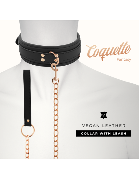 COQUETTE FANTASY COLLAR CUERO VEGANO CON CORREA