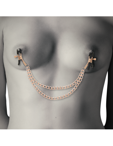 COQUETTE FANTASY PINZAS METALICAS PEZONES CON CADENA
