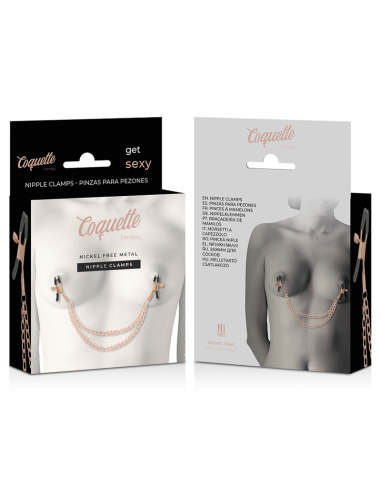 COQUETTE FANTASY PINZAS METALICAS PEZONES CON CADENA