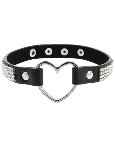 COQUETTE CHOKER CUERO VEGANO CORAZON