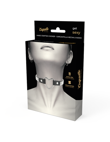COQUETTE CHOKER CUERO VEGANO CORAZON