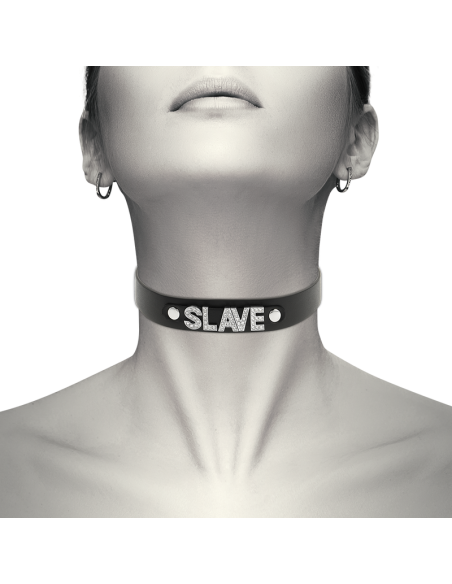 COQUETTE CHOKER CUERO VEGANO SLAVE