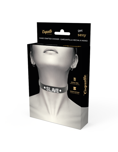 COQUETTE CHOKER CUERO VEGANO SLAVE