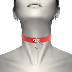 COQUETTE CHIC DESIRE COLLAR CUERO VEGANO ROJO ACCESORIO WOMAN FETISH 2