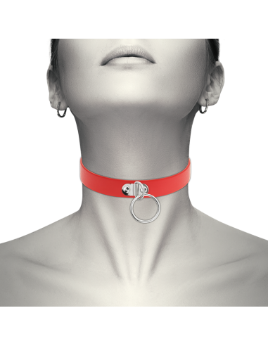 COQUETTE COLLAR CUERO VEGANO ROJO ACCESORIO WOMAN FETISH