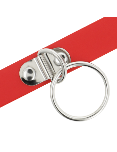 COQUETTE COLLAR CUERO VEGANO ROJO ACCESORIO WOMAN FETISH
