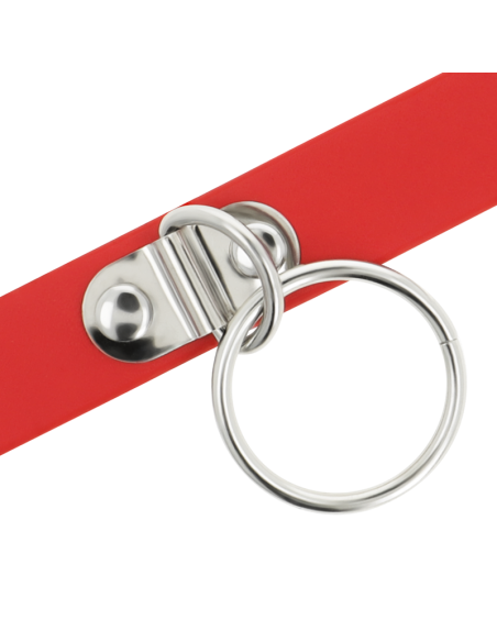 COQUETTE COLLAR CUERO VEGANO ROJO ACCESORIO WOMAN FETISH