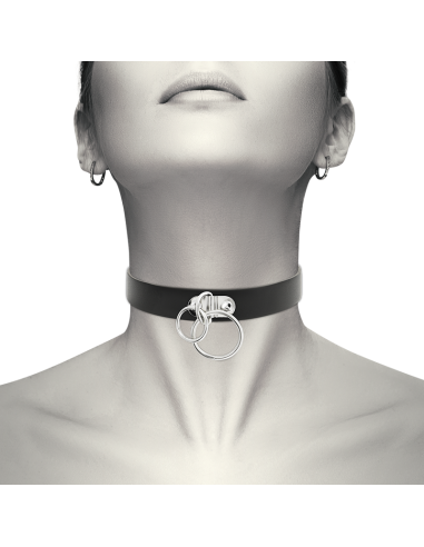 COQUETTE CHOKER CUERO VEGANO DOBLE ANILLA