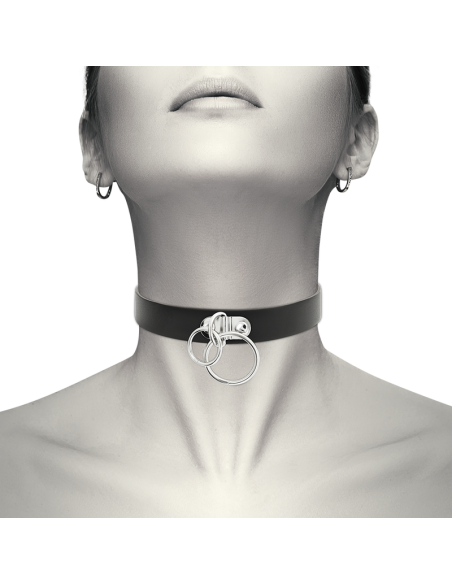 COQUETTE CHOKER CUERO VEGANO DOBLE ANILLA