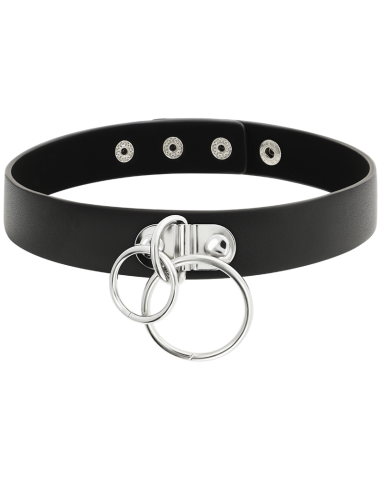 COQUETTE CHOKER CUERO VEGANO DOBLE ANILLA