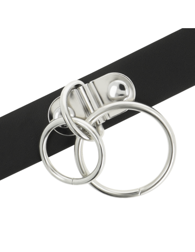 COQUETTE CHOKER CUERO VEGANO DOBLE ANILLA