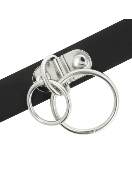 COQUETTE CHOKER CUERO VEGANO DOBLE ANILLA