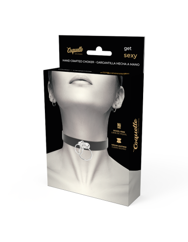 COQUETTE CHOKER CUERO VEGANO DOBLE ANILLA