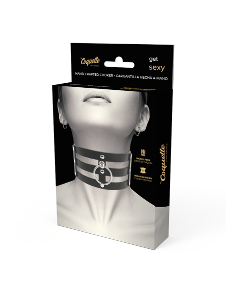 COQUETTE CHOKER CUERO VEGANO ESTILO FETISH