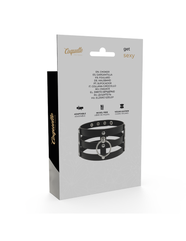COQUETTE CHOKER CUERO VEGANO ESTILO FETISH