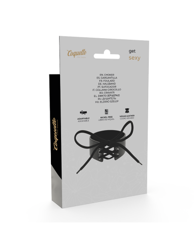 COQUETTE CHOKER CUERO VEGANO