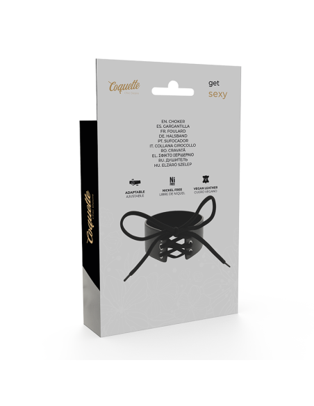 COQUETTE CHOKER CUERO VEGANO