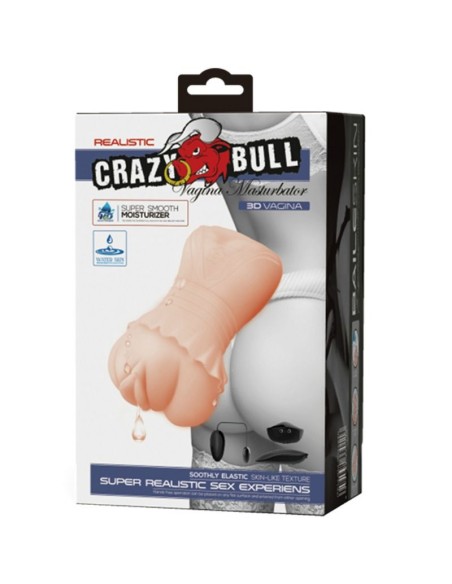 CRAZY BULL MASTURBADOR WATER SKIN VAGINA CON BALAS VIBRADORAS