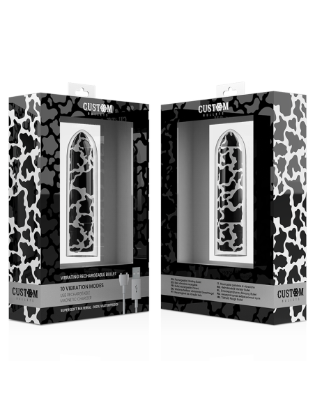 CUSTOM BULLETS BALA RECARGABLE COW 10 INTENSIDADES