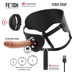 CYBER STRAP ARNES CON DILDO Y BALA CONTROL REMOTO TECNOLOGIA WATCHME M