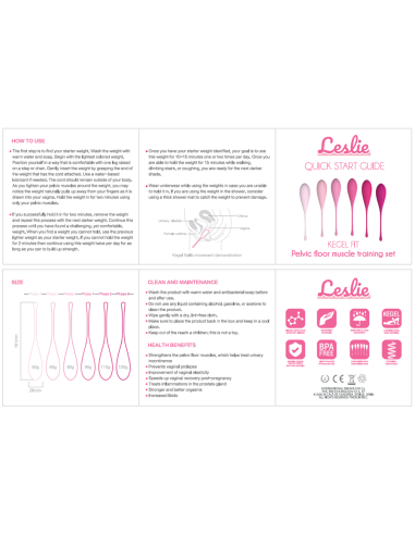 LESLIE KEGEL FIT ENTREGADOR SUELO PELVICO 6PCS