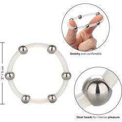 CALEX ANILLO DE SILICONA CON CUENTAS DE ACERO TALLA XL 2