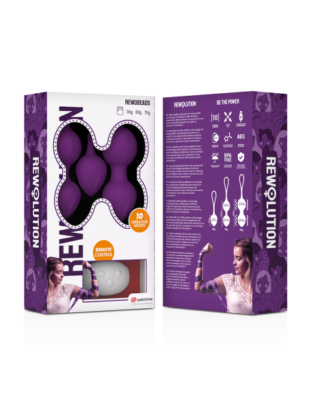 REWOLUTION REWOBEADS BOLAS VIBRADORAS CONTROL REMOTO CON TECNOLOGIA WATCHME